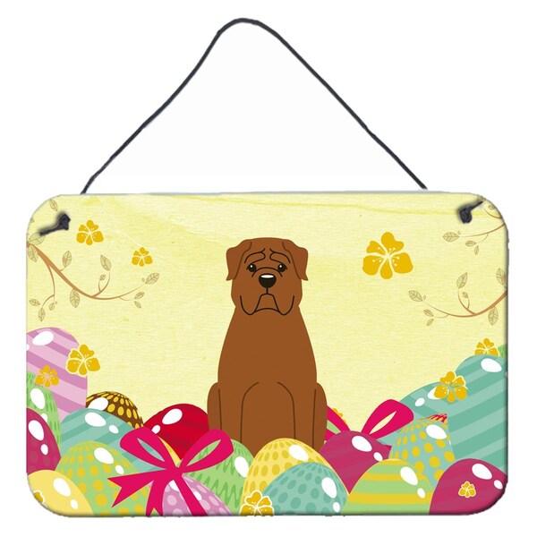 Carolines Treasures Easter Eggs Dogue de Bourdeaux Wall or Door Hanging Prints - BB6073DS812