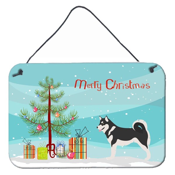 Carolines Treasures Alaskan Malamute Christmas Wall or Door Hanging Prints - BB8486DS812