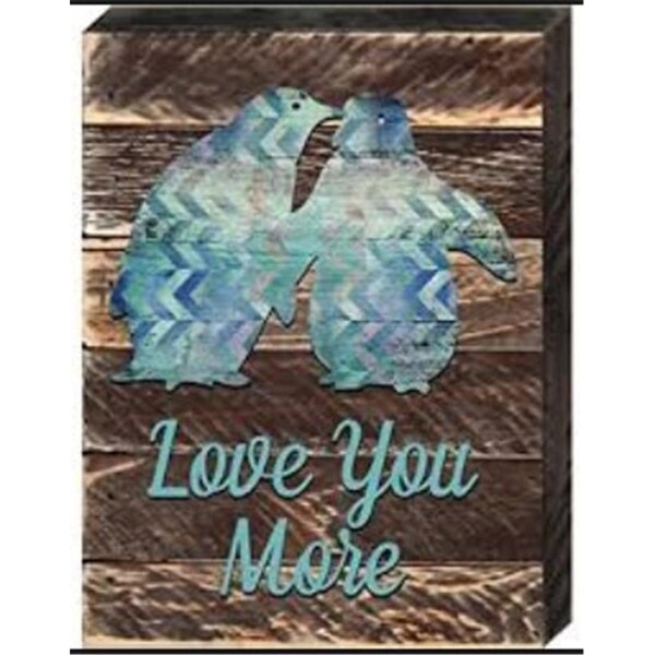 Designocracy Love You More Wooden Ornament - 99738O