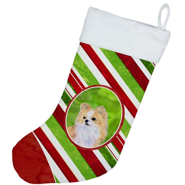 Carolines Treasures 11 x 18 in. Chihuahua Winter Snowflakes Christmas Stocking - SS4542-CS