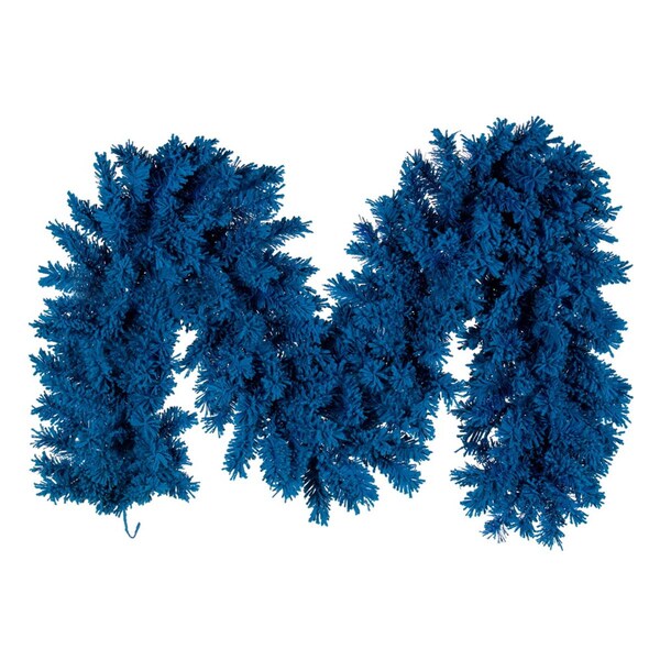 Vickerman 9 ft. x 14 in. Flocked 210 Tips Garland, Turquoise - K223314