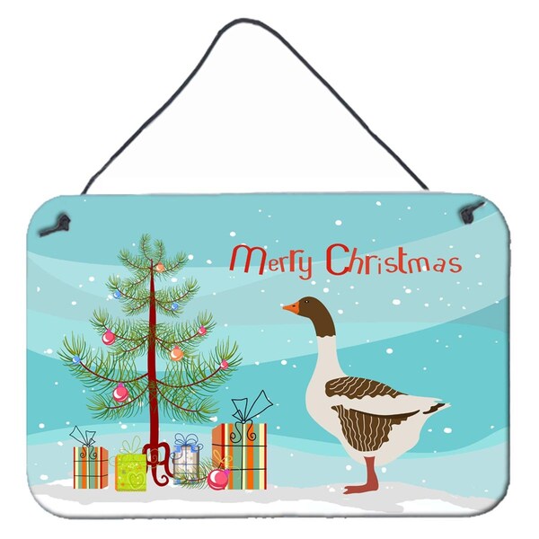 Carolines Treasures Pomeranian Rogener Goose Christmas Wall or Door Hanging Prints - BB9270DS812