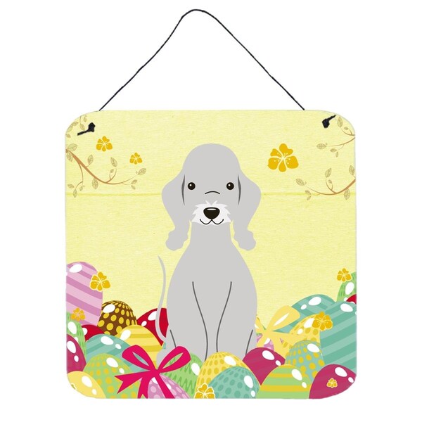 Carolines Treasures Easter Eggs Bedlington Terrier Blue Wall or Door Hanging Prints - BB6090DS66