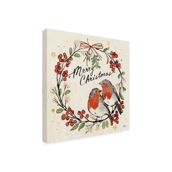 Trademark Fine Art Janelle Penner 'Christmas Lovebirds V' Canvas Art, 14x14 - WAP10011-C1414GG