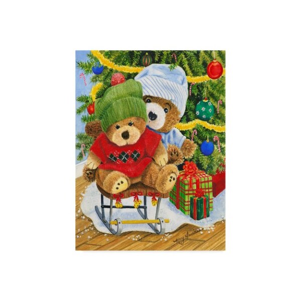 Trademark Fine Art Mary Irwin 'Teddy Bear Christmas' Canvas Art, 24x32 - ALI43219-C2432GG