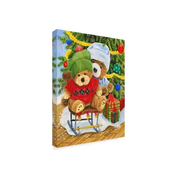 Trademark Fine Art Mary Irwin 'Teddy Bear Christmas' Canvas Art, 24x32 - ALI43219-C2432GG