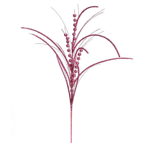 Vickerman 29 in. Mauve Glitter Harvest Spray, 6PK - QG192445