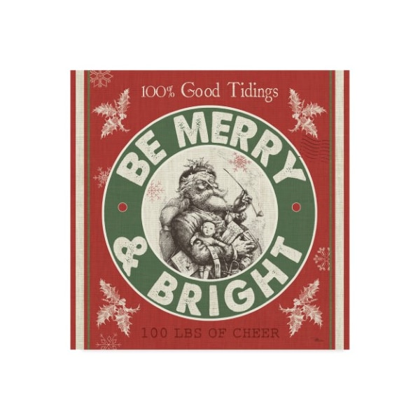 Trademark Fine Art Pela Studio 'Farmhouse Holiday I Color' Canvas Art, 14x14 - WAP07654-C1414GG