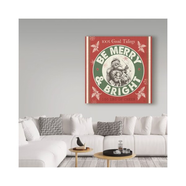 Trademark Fine Art Pela Studio 'Farmhouse Holiday I Color' Canvas Art, 14x14 - WAP07654-C1414GG