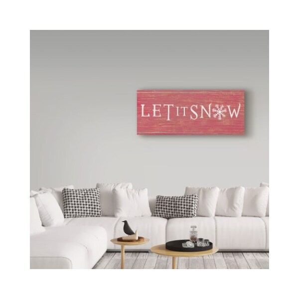 Trademark Fine Art James Wiens 'Christmas Affinity I Red' Canvas Art, 14x32 - WAP06528-C1432GG