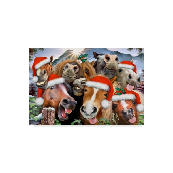 Trademark Fine Art Howard Robinson 'Christmas Horses' Canvas Art, 16x24 - ALI23981-C1624GG