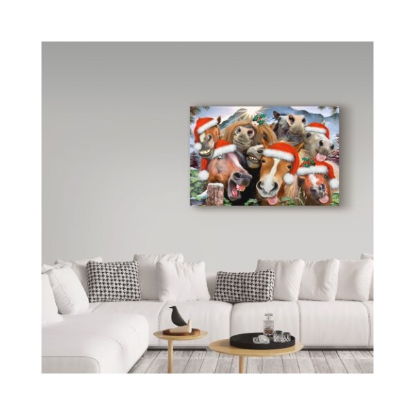 Trademark Fine Art Howard Robinson 'Christmas Horses' Canvas Art, 16x24 - ALI23981-C1624GG