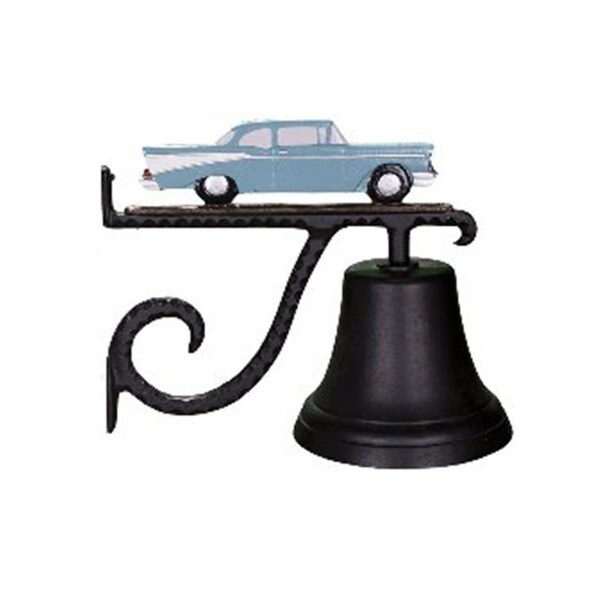 Swivel Cast Bell With Teal Classic Car Ornament - SW846586