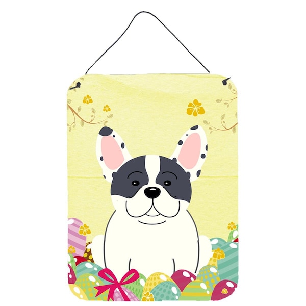 Carolines Treasures Easter Eggs French Bulldog Piebald Wall or Door Hanging Prints - BB6011DS1216