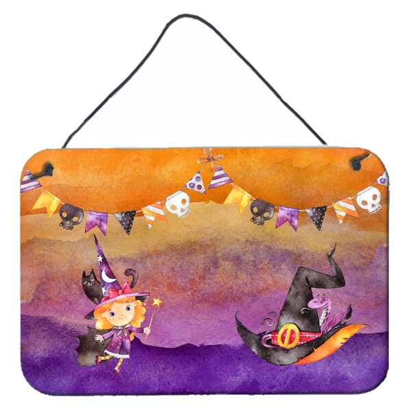 Carolines Treasures Halloween Little Witch Party Wall or Door Hanging Prints - BB7462DS812
