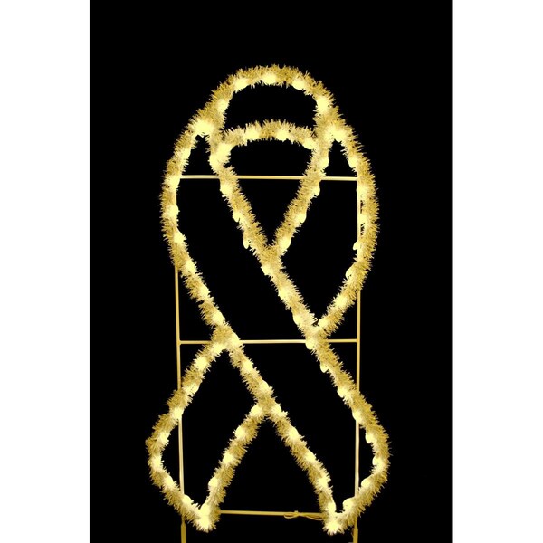 Queens Of Christmas 6 ft. Garland Awareness Ribbons, Yellow - GM-RBN-06-YE-GAR