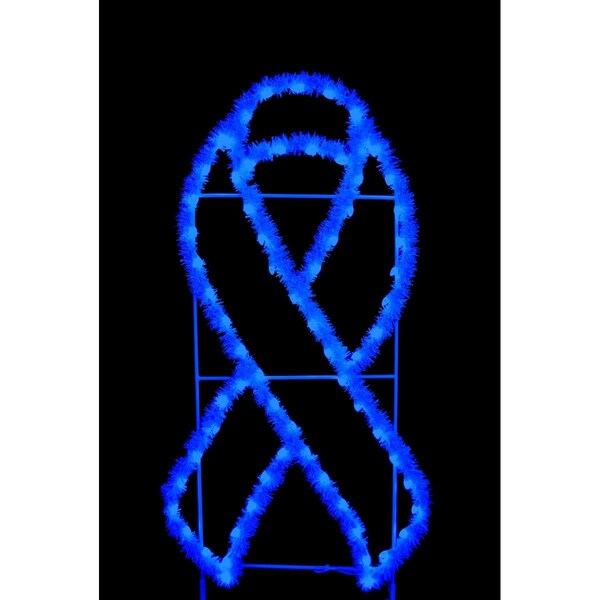 Queens Of Christmas 6 ft. Garland Awareness Ribbons, Blue - GM-RBN-06-BL-GAR