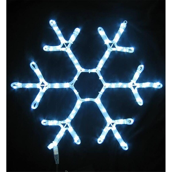 Queens Of Christmas 24 in. Pure White LED Snowflake - SF-SNOWF-24-PW