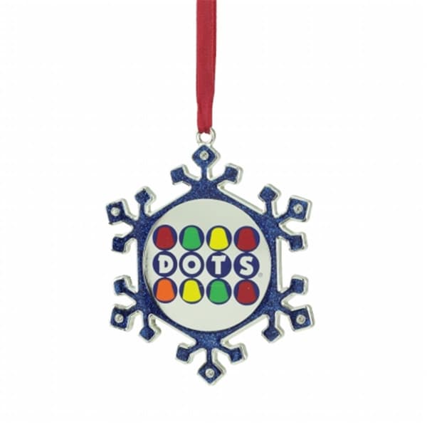 Northlight Seasonal Silver Plated Snowflake Dots Candy Logo Christmas Ornament with European Crystals - 31740015