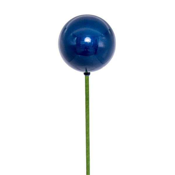 Vickerman 3 x 18 in. Pearl Ball Stick Ornament, Midnight Blue - 12 per Bg - N222931PV