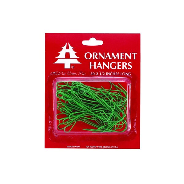 Holiday Trims Christmas Ornament Hangers, Green, 2-1/2-In., 50-Ct. - 3929000