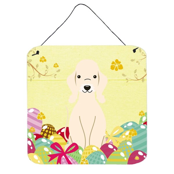 Carolines Treasures Easter Eggs Bedlington Terrier Sandy Wall or Door Hanging Prints - BB6091DS66