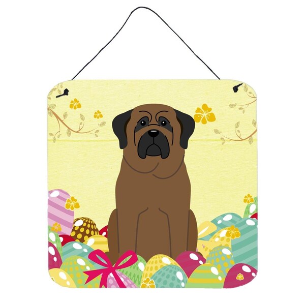 Carolines Treasures Easter Eggs Bullmastiff Wall or Door Hanging Prints - BB6084DS66