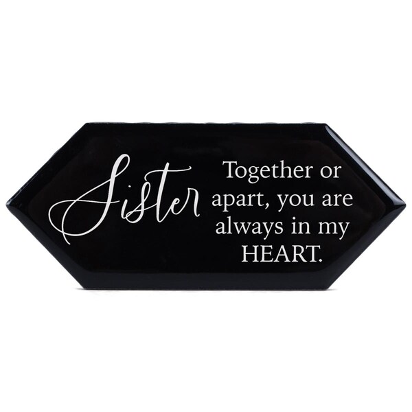 Dicksons Unisex Sister Together Tabletop Black Tile, Black - One Size - TLPT07B