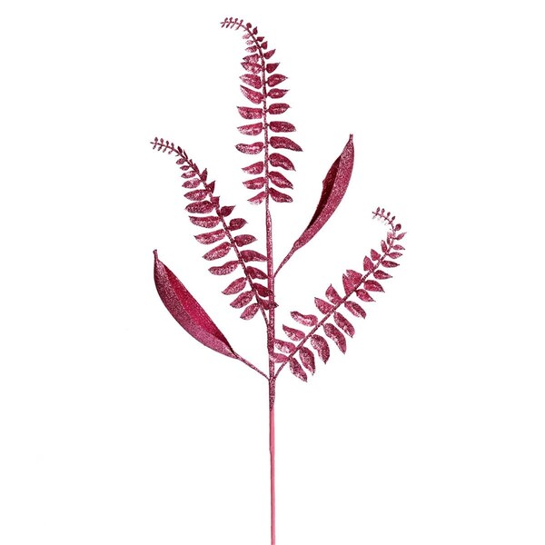 Vickerman 33 in. Mauve Fern Leaf Spray, 6PK - QG192245