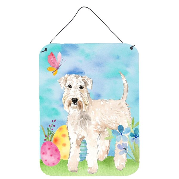 Carolines Treasures Easter Eggs Wheaten Terrier Wall or Door Hanging Prints - CK1894DS1216