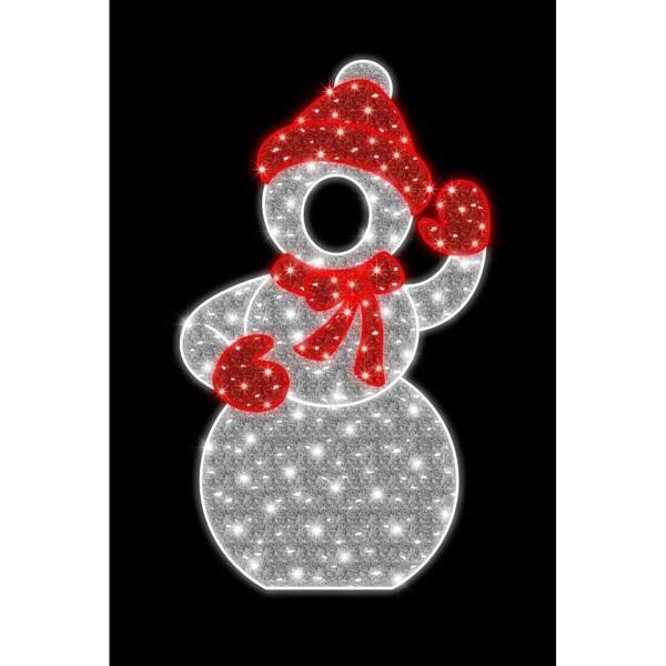 Queens Of Christmas 6.5 ft. Snowman Photo OP Decor with Hat, Red - WL-MTNF-PO-SNMN-RHAT