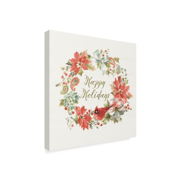Trademark Fine Art Lisa Audit 'Home For The Holidays Happy' Canvas Art, 35x35 - WAP05043-C3535GG