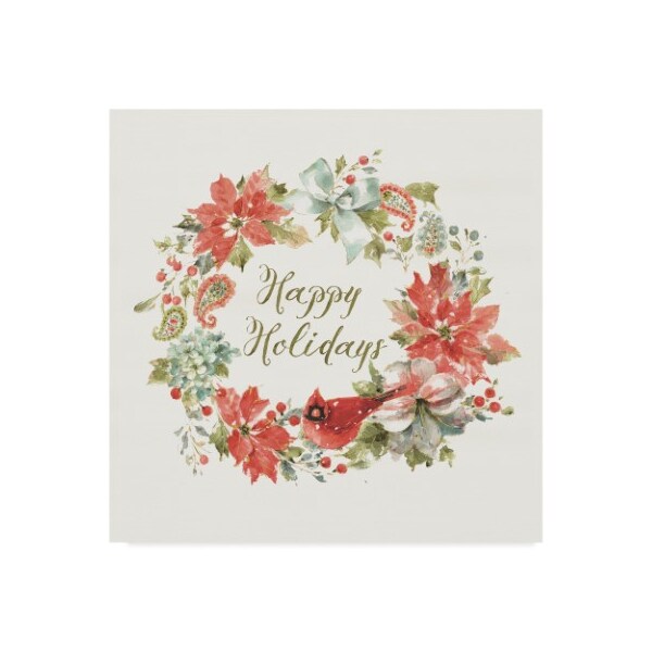 Trademark Fine Art Lisa Audit 'Home For The Holidays Happy' Canvas Art, 35x35 - WAP05043-C3535GG