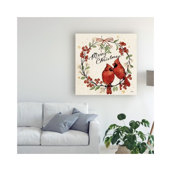 Trademark Fine Art Janelle Penner 'Christmas Lovebirds Xii' Canvas Art, 35x35 - WAP10016-C3535GG