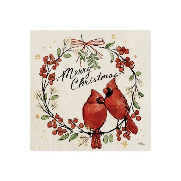 Trademark Fine Art Janelle Penner 'Christmas Lovebirds Xii' Canvas Art, 35x35 - WAP10016-C3535GG