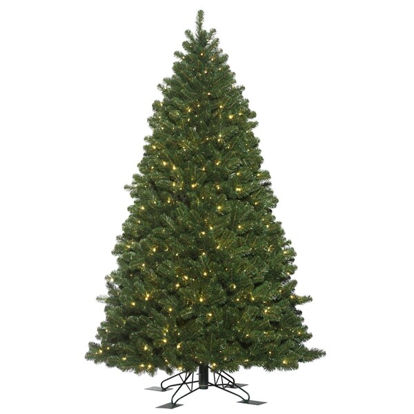 Vickerman 4.5 ft. x 38 in. Green Oregon Fir Outdoor Christmas Tree with 300 Warm White Dura Light - C165246LED
