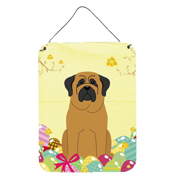 Carolines Treasures Easter Eggs Mastiff Wall or Door Hanging Prints - BB6018DS1216
