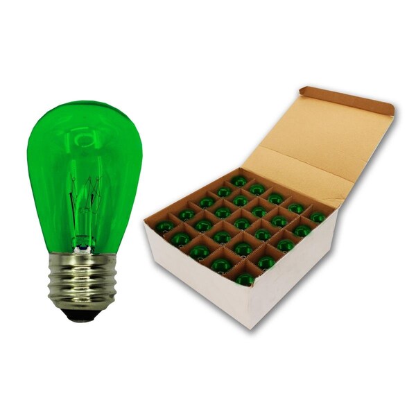 Queens Of Christmas T50 Glass Retrofit Lamp, Green, 25PK - T50G-RETRO-GR-25PK