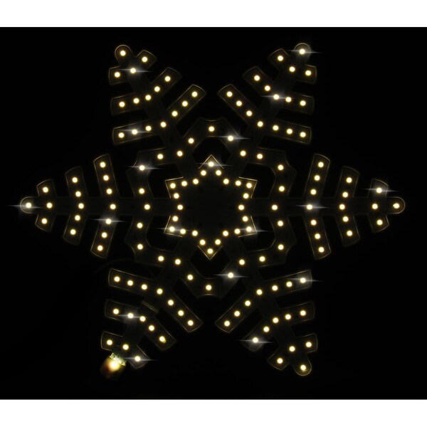 Queens Of Christmas 13 in. LED Snow Tree Snowflake - SF-LED-SFTR13-LWW