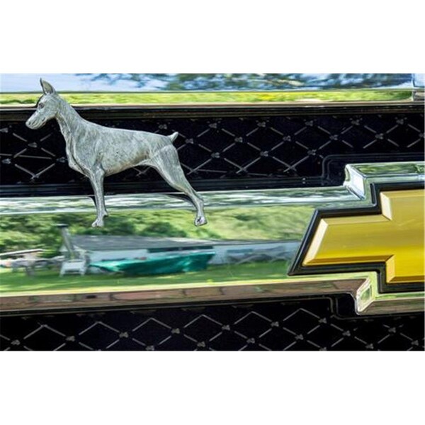 Araba Vector Doberman Antique Nickel Ornament, 4.875 x 5.75 in. - AR163967