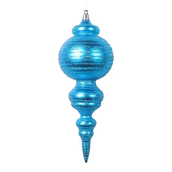 Vickerman 10 in. Matte Cone Ornament, Turquoise - 2 per Bag - MT224512