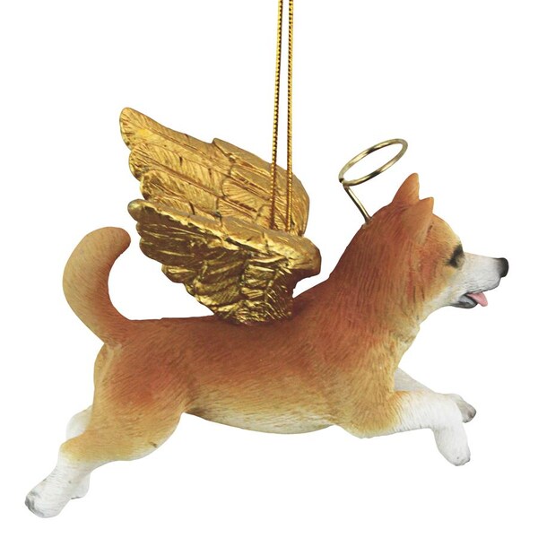 Design Toscano Honor the Pooch: Welsh Corgi Holiday Dog Angel Ornament - JH170722