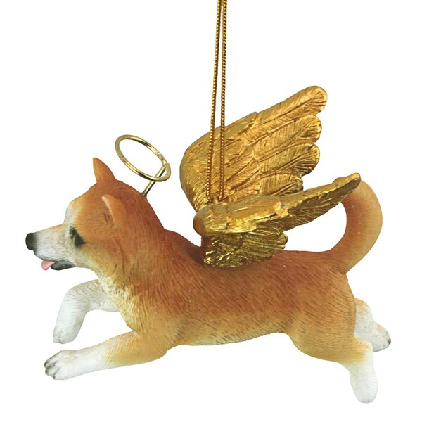 Design Toscano Honor the Pooch: Welsh Corgi Holiday Dog Angel Ornament - JH170722