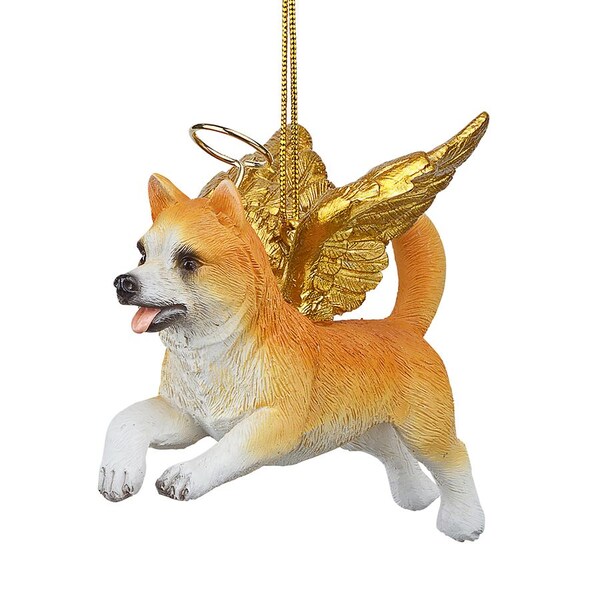 Design Toscano Honor the Pooch: Welsh Corgi Holiday Dog Angel Ornament - JH170722