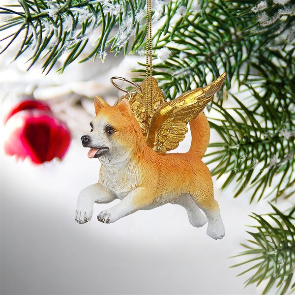 Design Toscano Honor the Pooch: Welsh Corgi Holiday Dog Angel Ornament - JH170722