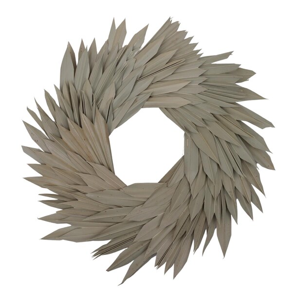 Vickerman 17 in. Palm Sun Wreath, Natural - H8SUW000