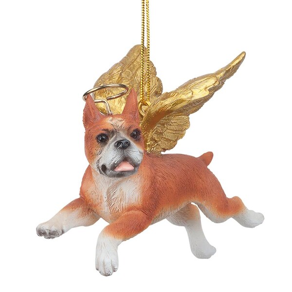 Design Toscano Honor the Pooch: Boxer Holiday Dog Angel Ornament - JH170732