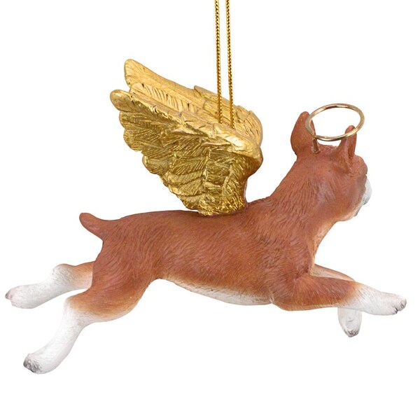 Design Toscano Honor the Pooch: Boxer Holiday Dog Angel Ornament - JH170732