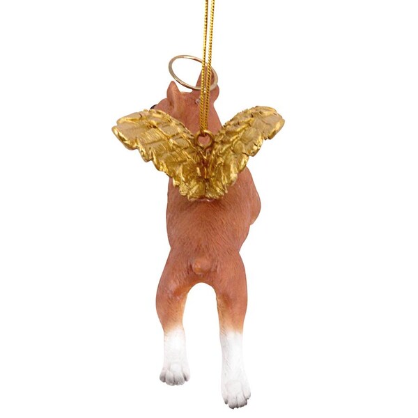 Design Toscano Honor the Pooch: Boxer Holiday Dog Angel Ornament - JH170732