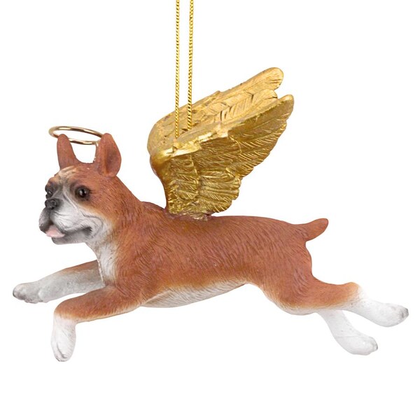 Design Toscano Honor the Pooch: Boxer Holiday Dog Angel Ornament - JH170732